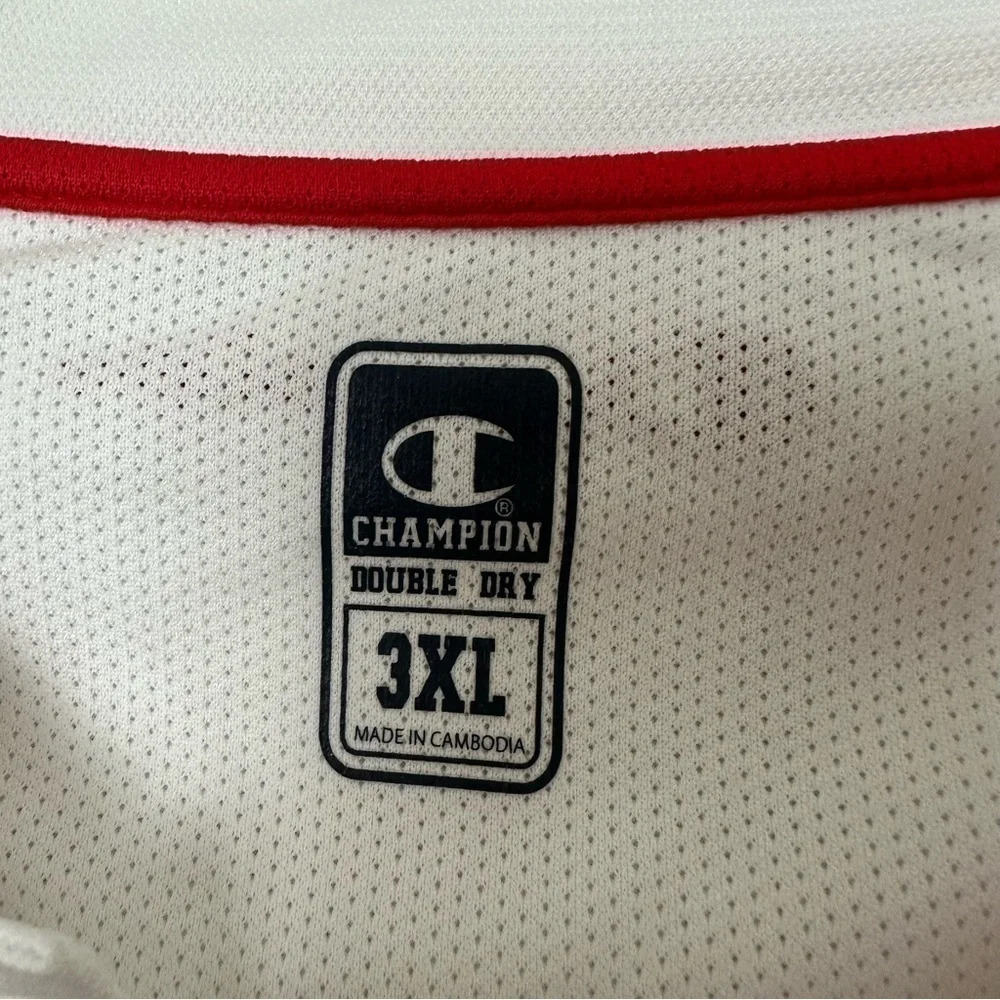 Champion Mens white Red Double Dry Athletic shirt size 3XL - Picture 3 of 9